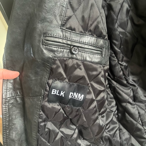 NWT BLK DNM Motorcycle Jacket. Black. Size Large. - Picture 8 of 10